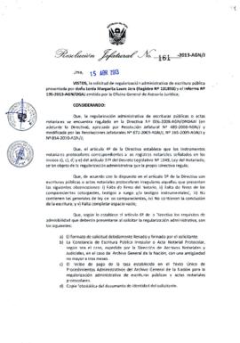 Resolución Jefatural N° 161-2013-AGN/J