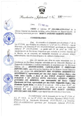 Resolución Jefatural N° 197-2000/AGN/J