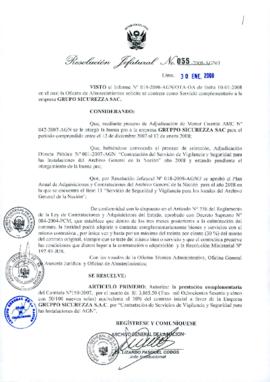 Resolución Jefatural N° 055-2008-AGN/J