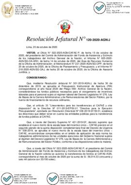 Resolución Jefatural N° 120-2020-AGN/J