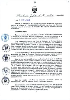 Resolución Jefatural N° 236-2018-AGN/J