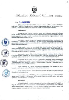 Resolución Jefatural N° 070-2018-AGN/J