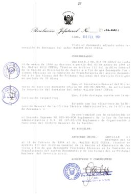 Resolución Jefatural N° 028-1994/AGN/J