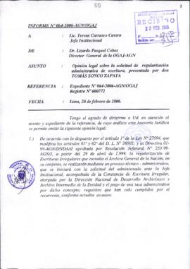 INFORME 064-2006-AGN/OGAJ