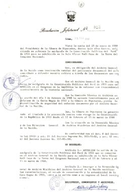 Resolución Jefatural N° 012-1988/AGN/J