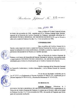 Resolución Jefatural N° 195-1998/AGN/J