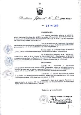 Resolución Jefatural N° 155-2015-AGN/J