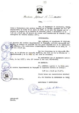 Resolución Jefatural N° 095-1988/AGN/J