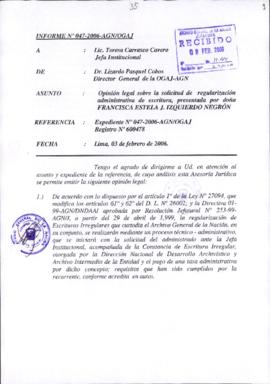 INFORME 047-2006-AGN/OGAJ