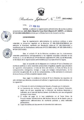 Resolución Jefatural N° 088-2013-AGN/J