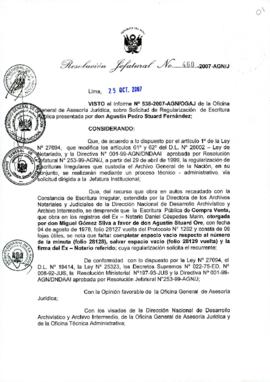 Resolución Jefatural N° 460-2007-AGN/J