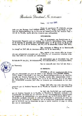 Resolución Directoral N° 35-86-AGN/OA