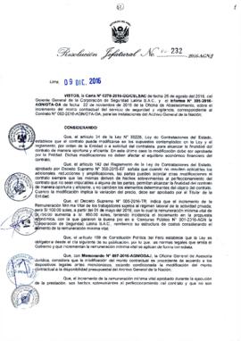 Resolución Jefatural N° 232-2016-AGN/J