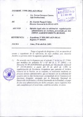 INFORME 098-2005-AGN-OGAJ