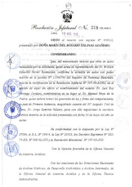 Resolución Jefatural N° 228-1999/AGN/J