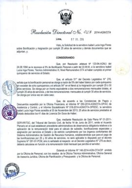Resolución Directoral N° 027-2014-AGN/OTA