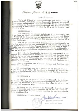 Resolución Jefatural N° 117-1985/AGN/J
