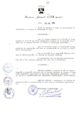 Resolución Jefatural N° 084-1990/AGN/J