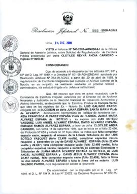 Resolución Jefatural N° 500-2008-AGN/J