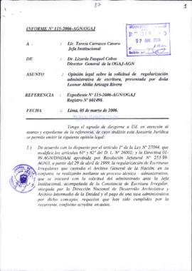 INFORME 115-2006-AGN/OGAJ
