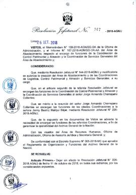 Resolución Jefatural N° 247-2018-AGN/J