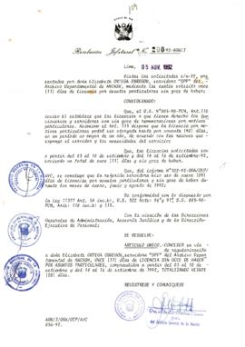 Resolución Jefatural N° 200-1992/AGN/J