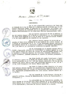 Resolución Jefatural N° 094-1991/AGN/J