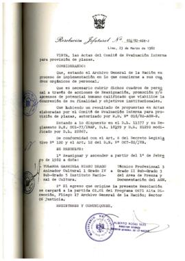 Resolución Jefatural N° 024-1982/AGN/J