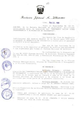 Resolución Jefatural N° 168-1995/AGN/J