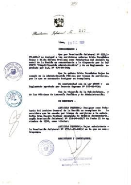 Resolución Jefatural N° 247-1990/AGN/J