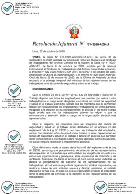 Resolución Jefatural N° 121-2020-AGN/J