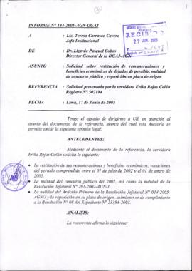 INFORME 144-2005-AGN-OGAJ