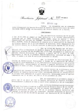 Resolución Jefatural N° 337-1999/AGN/J