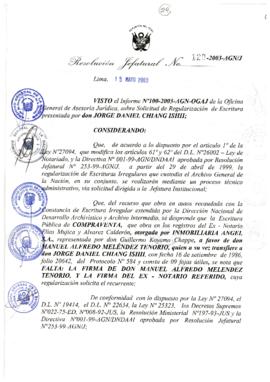 Resolución Jefatural N° 129-2003-AGN/J