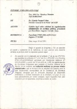 INFORME 089-2001-AGN-OGAJ