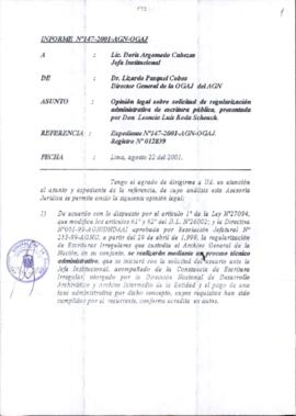 INFORME 147-2001-AGN-OGAJ