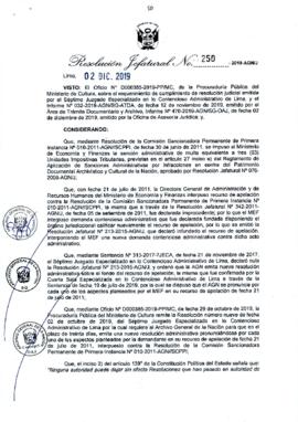 Resolución Jefatural N° 250-2019-AGN/J