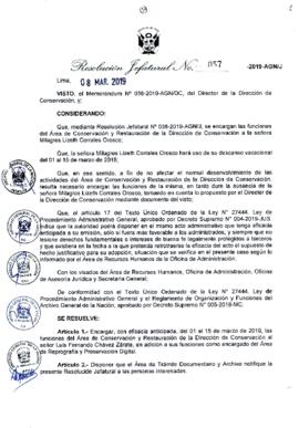 Resolución Jefatural N° 057-2019-AGN/J