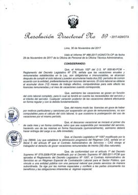 Resolución Directoral N° 059-2017-AGN/OTA