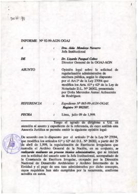 INFORME 092-99-AGN-OGAJ