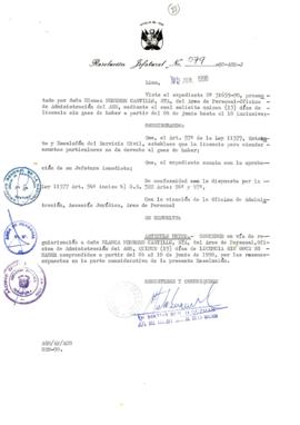 Resolución Jefatural N° 079-1990/AGN/J
