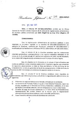 Resolución Jefatural N° 201-2011-AGN/J