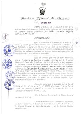 Resolución Jefatural N° 103-1999/AGN/J