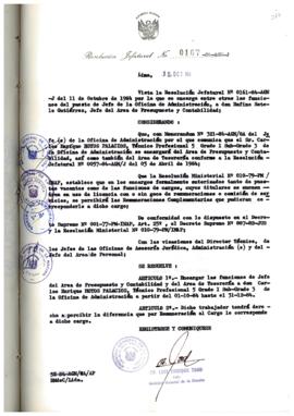 Resolución Jefatural N° 167-1984/AGN/J