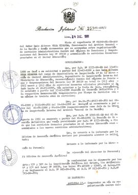 Resolución Jefatural N° 358-1991/AGN/J
