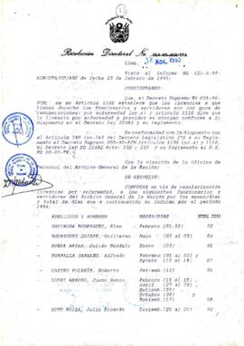 Resolución Directoral N° 014-95-AGN/OTA