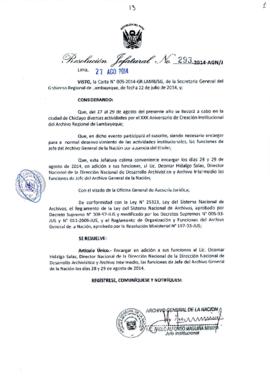 Resolución Jefatural N° 293-2014-AGN/J