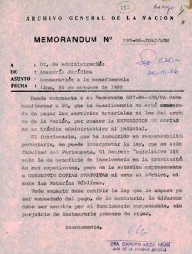 MEMORANDUM 399-86-JOAJ/AGN