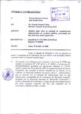 INFORME 233-2006-AGN/OGAJ