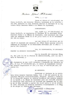 Resolución Jefatural N° 079-1987/AGN/J